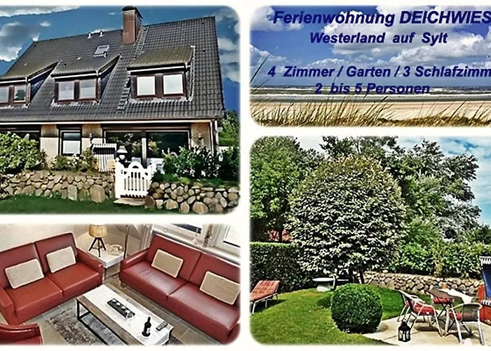 Ferienwohnung SYLTER DEICHWIESEN - 2-5 Personen / 3 Schlafzimmer / Terrasse